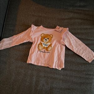 Moschino Light Pink Long Sleeve Teddy Top